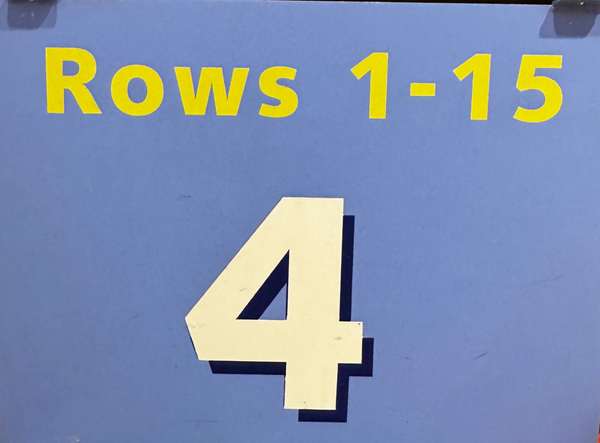 New Haven Coliseum Section/Row Sign