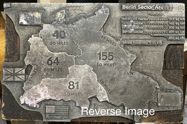 Berlin Sector Map - Printer's Plate