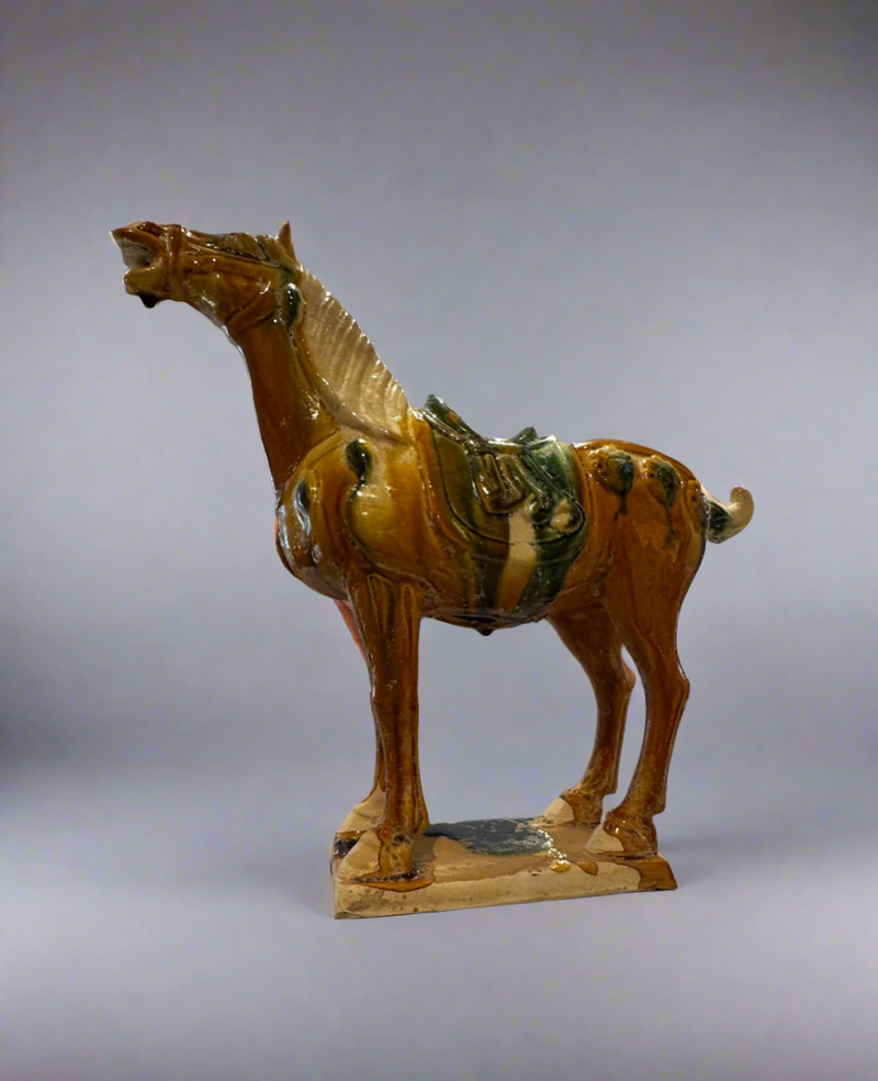 Ceramic Horse - Sancai Style but with Majolica Glaze