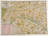 Antique American Express Paris and London Map (1910)