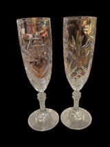 La Belle Epoque - Cristal de Paris French Cut Crystal Champagne Flutes (6)