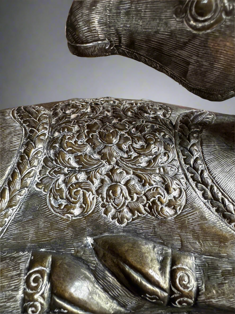 Cambodian Silver Plate Betel Nut Container (Large)