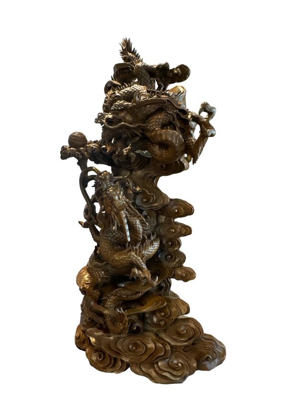 Intertwined Dragons (a hand carved masterpiece)