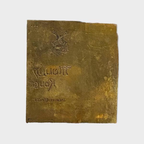 Moulin Rouge Original Printing Plate - Early 1900s