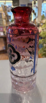 Double Trouble - Bohemian Cranberry Flash Glass Vase