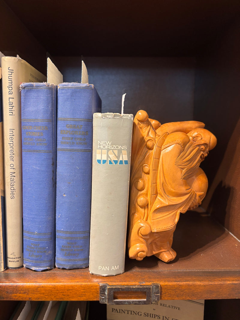 Zhoulao Hand Carved Boxwood "Bookend"