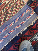 Antique Qashqai Rug - 90” x 56”