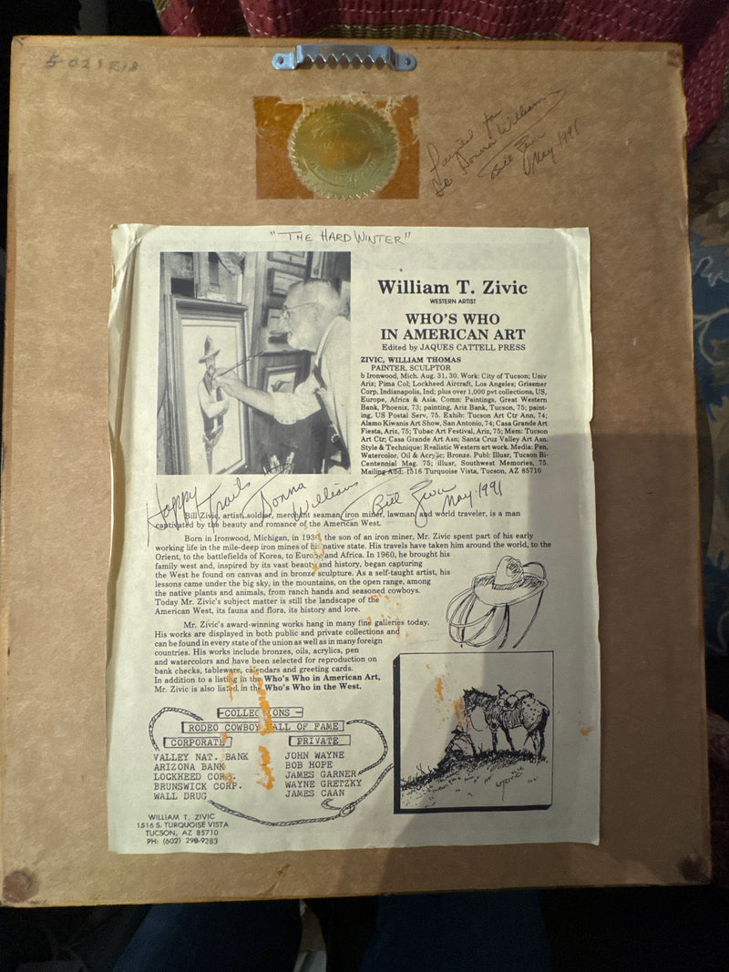 The Hard Winter  - Original by William T Zivik