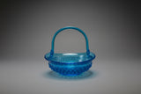 Indiana Glass Tiara Blue Diamond Basket