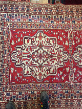 Antique Qashqai Rug - 90” x 56”