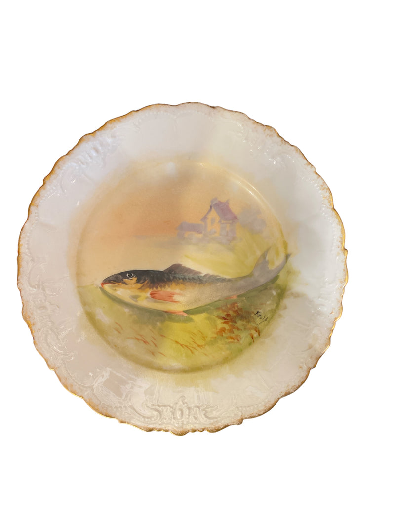 Felix's Work - Limoges Hand Painted Fish Plates