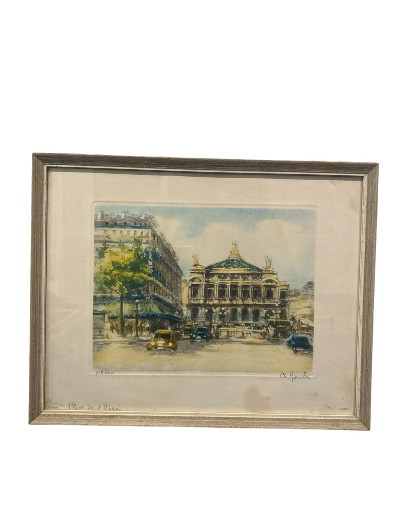 Charles Moudin - Place de l'Opera - 1940s - Limited Print - Signed