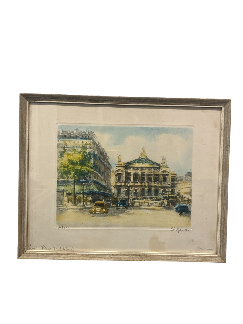 Charles Moudin - Place de l'Opera - 1940s - Limited Print - Signed