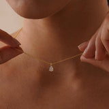 CZ Drop Necklace