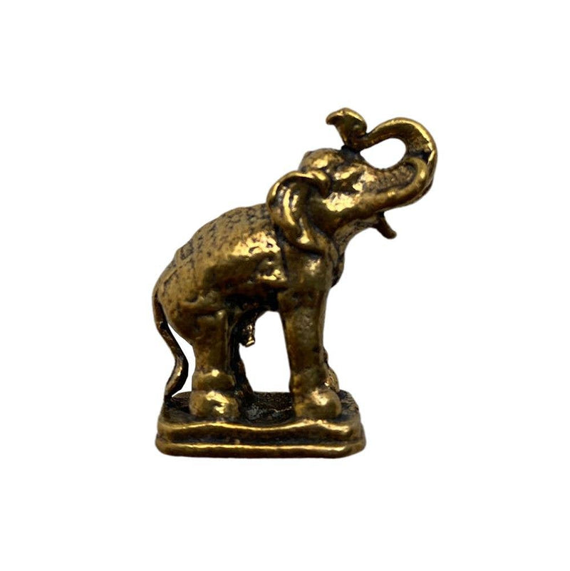 Standing Elephant - Miniature Brass Figurine