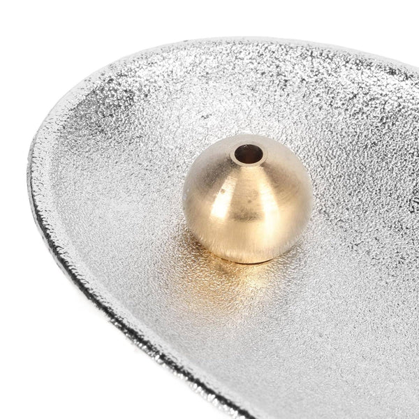 Silver Leaf Incense Holder