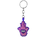 Hamsa Hand - Beaded Keychain