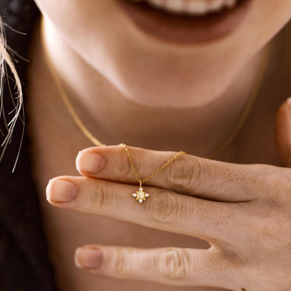 Moonstone Star Necklace