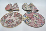 Vintage Antique Coffee Cup Pad/Table Rug Placemat