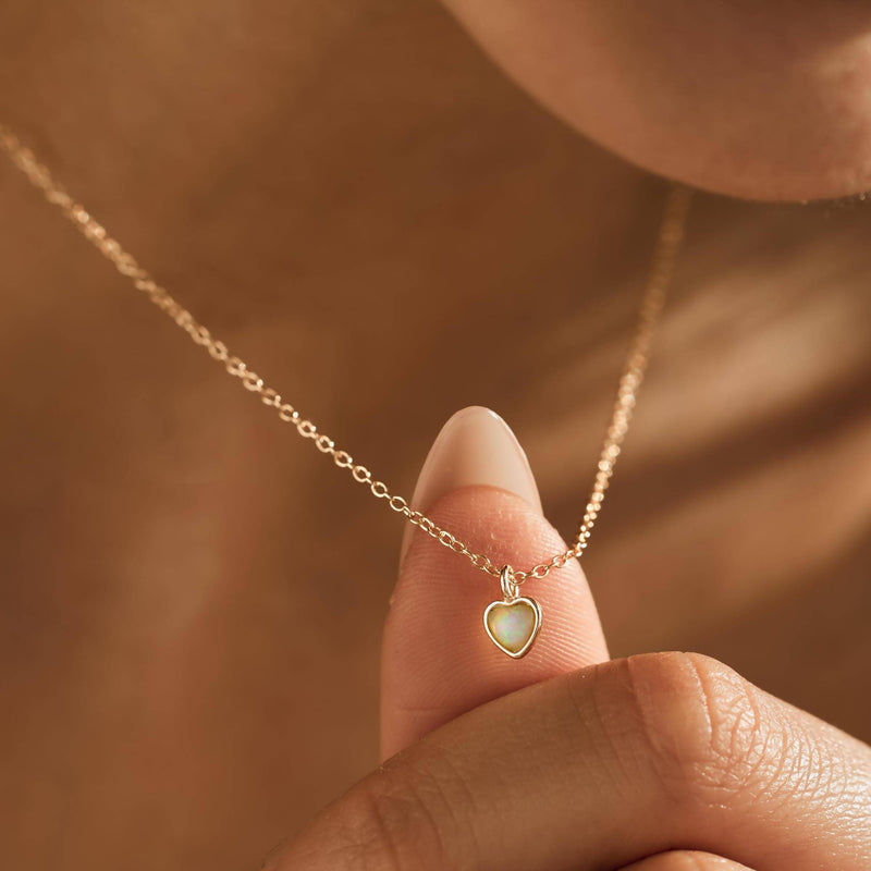 Opal Heart Necklace