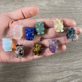 Gemstone Owl Figurine – Small Crystal Owl Decor : Tiger Eye