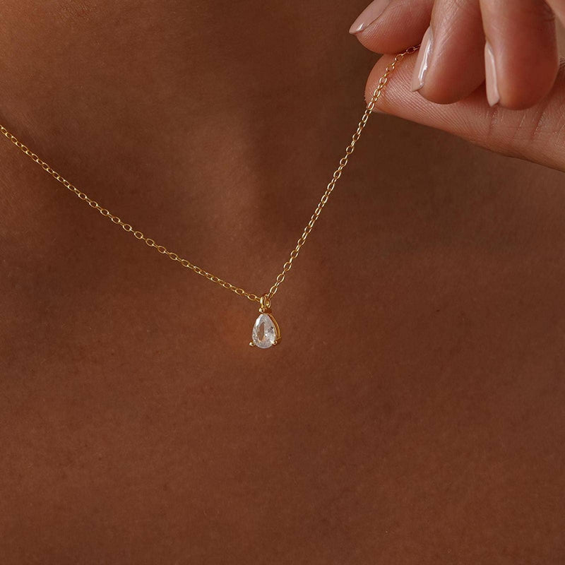 CZ Drop Necklace
