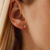 Emerald Dot Studs
