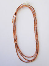 African Thread Beads: 1 / 28" strand / Silver-tone brass