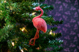 Flamingo Glass Ornament