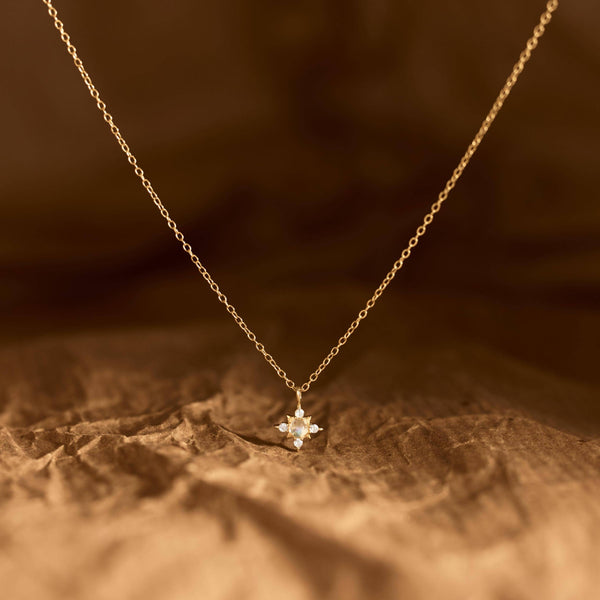 Moonstone Star Necklace