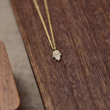 Opal & CZ Hamsa Hand Protection Necklace: 18K GOLD
