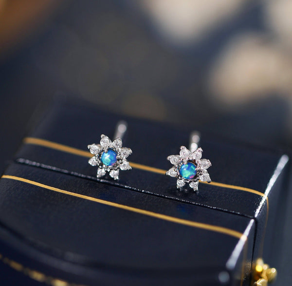 Fleur Studs - Silver