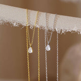 CZ Drop Necklace