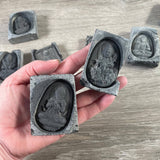 Obsidian Deity Carved Tile