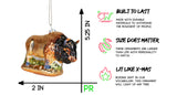 Bison Glass Ornament