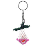 Beaded Keychain - Calla Lily