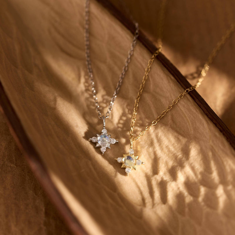 Moonstone Star Necklace