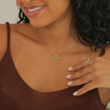 Vintage Baroque Tiger's Eye Gemstone Necklace: 18K GOLD