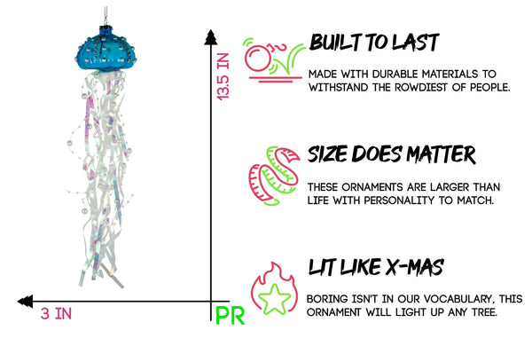 Jellyfish Glass Ornament