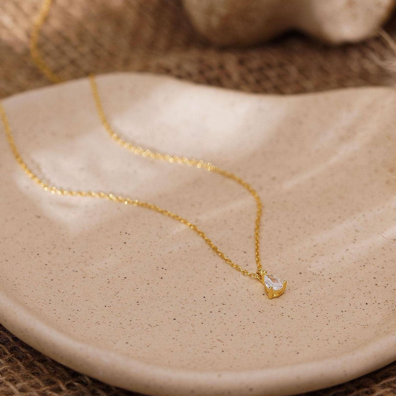 CZ Drop Necklace