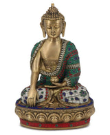 Shakyamuni Buddha Brass Statue 12"