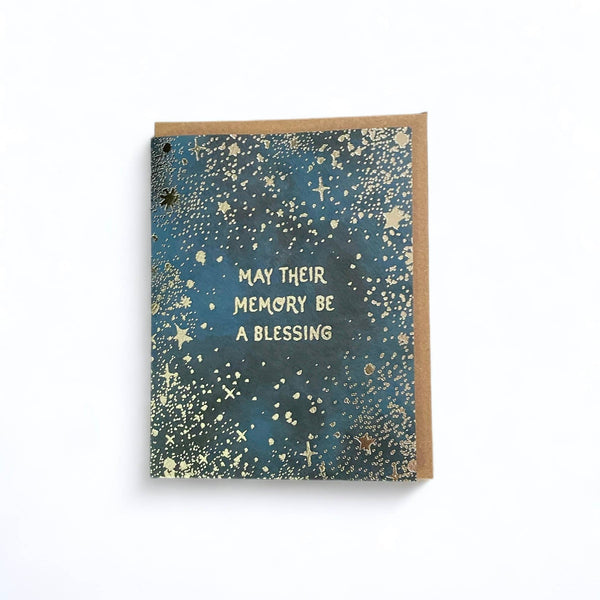 May Their Memory Be a Blessing Silver Foil Card: Single Card