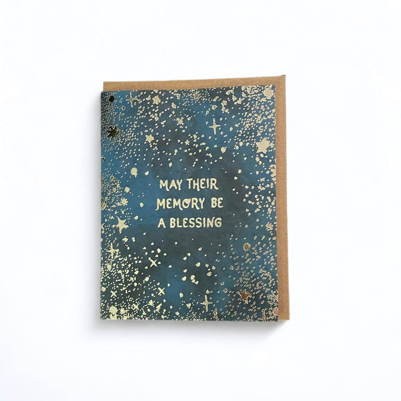 May Their Memory Be a Blessing Silver Foil Card: Single Card