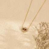 Vintage Baroque Tiger's Eye Gemstone Necklace: 18K GOLD
