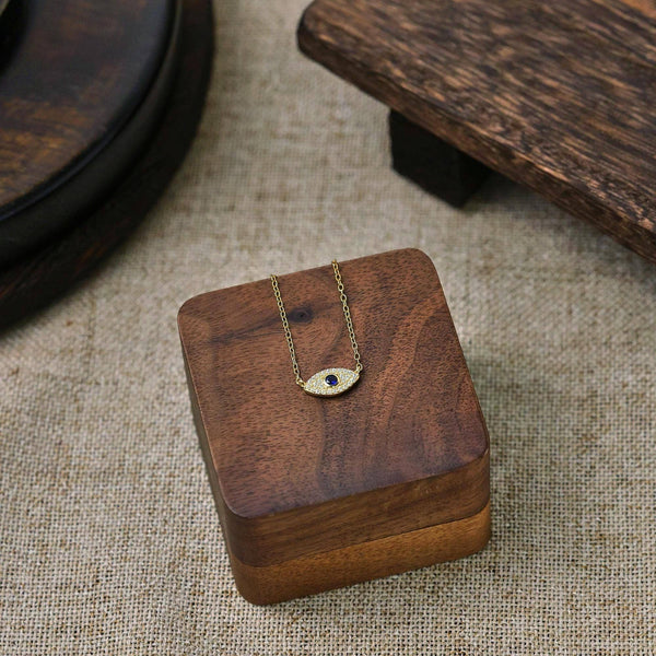 Protective Evil Eye Charm Necklace in Silver: 18K GOLD