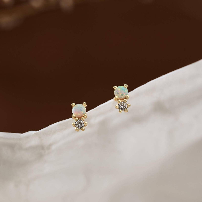 Opal Dot Studs