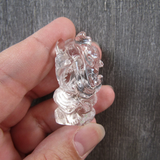 Hand Carved Crystal Quartz Ganesh