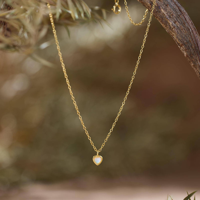 Opal Heart Necklace
