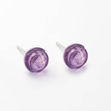 Amethyst Rose Studs