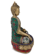 Shakyamuni Buddha Brass Statue 12"